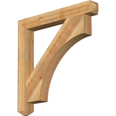 Ekena Millwork Westlake Craftsman Rough Sawn Bracket, Western Red Cedar, 4"W x 34"D x 34"H BKT04X34X34WTL04RWR